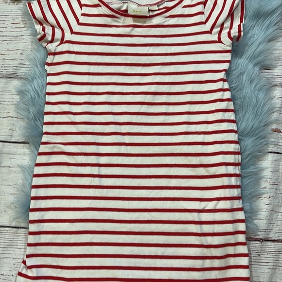 Anthropologie Maeve Rochelle Striped Red White Tee Dress sz S - Picture 6 of 11
